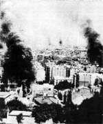 Barcelona in flames during the revolt