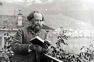 Elisée Reclus on his balcony in 1879