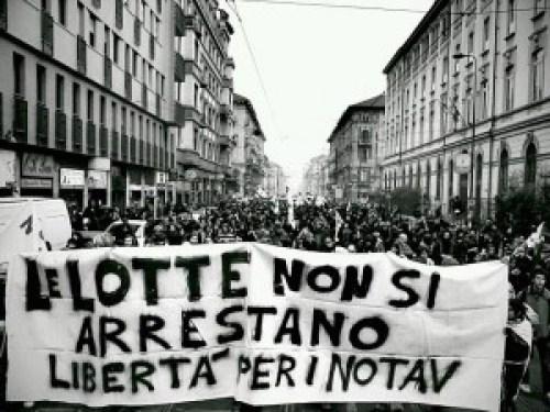 Milan "Can't arrest struggles. Freedom for every NoTav struggler"