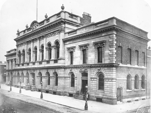Hulme Town Hall, Late 19th Century Hulme Town Hall, late 19th century