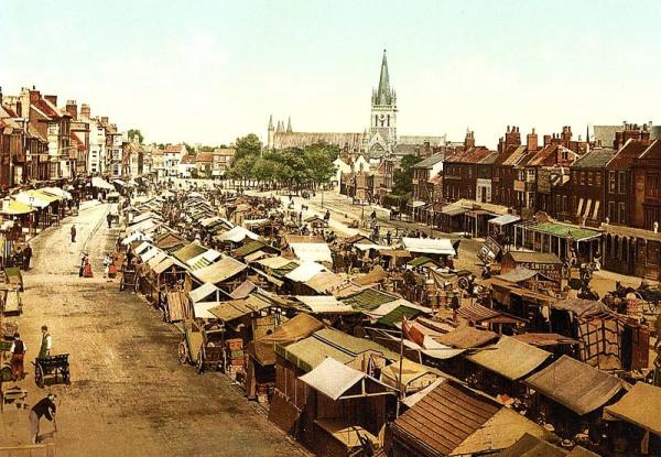 Great Yarmouth market in the 1890s