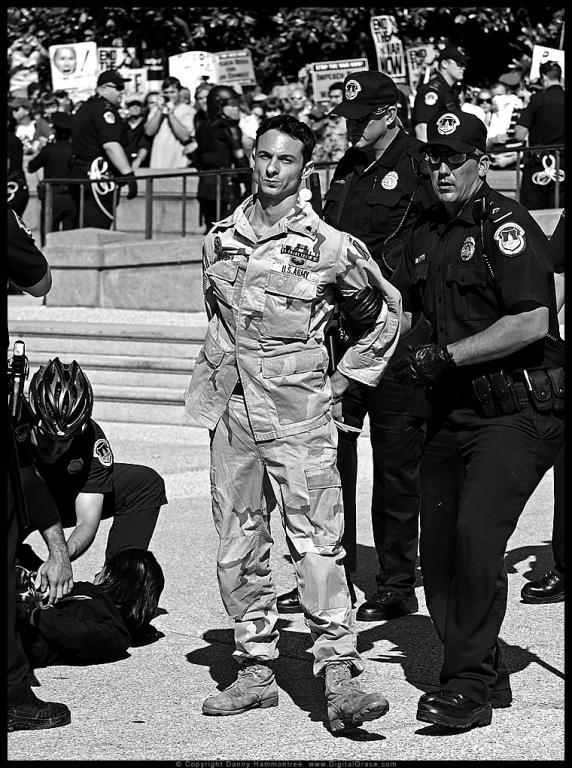 Mike Prysner being arrested at an anti-war rally Mike Prysner being arrested at an anti-war rally
