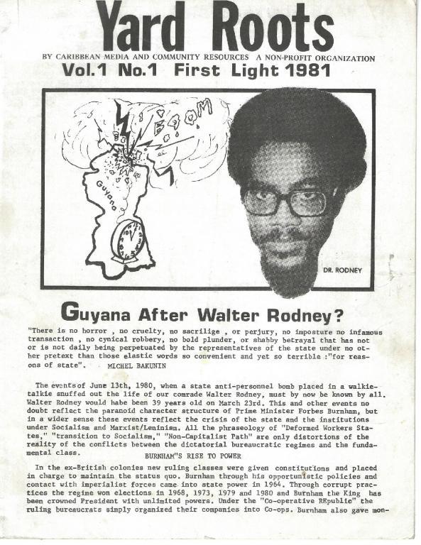 Yard Roots Vol. 1, No. 1 (April-May 1981) | libcom.org