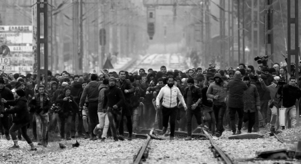 Blockade of the railways at Idomeni