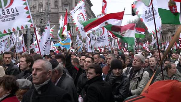 A Jobbik march in Hungary