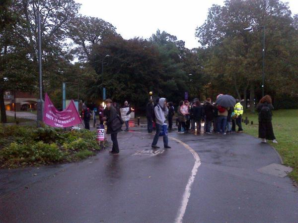 Picket line at Sussex Picket line at Sussex
