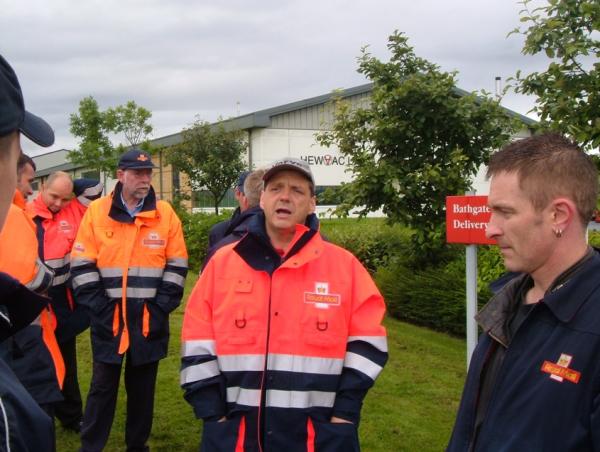 Striking postal workers last week