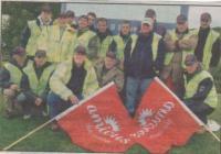 Strikers on the Hunterston picket Strikers on the Hunterston picket
